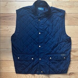 Vintage Polo by Ralph Lauren Quilted Vest Navy Blue